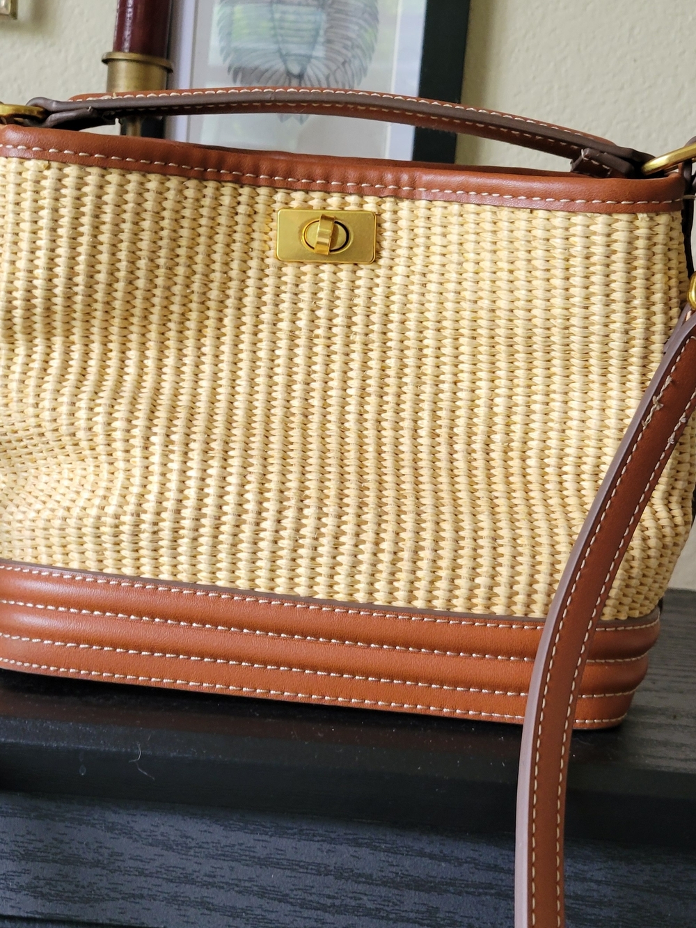 MANGO Raffia-Effect Bucket Bag - Picture 2 of 6